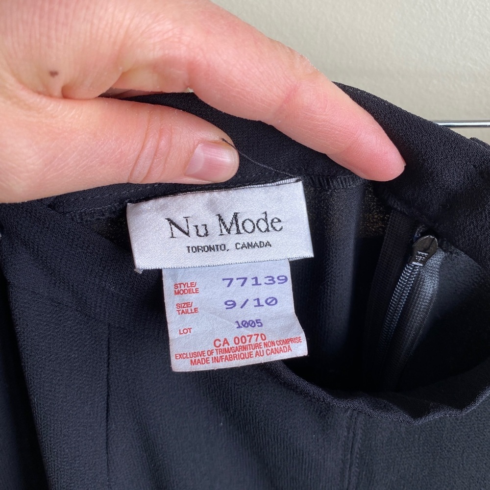 Vintage Nu Mode Black Maxi Skirt High Low Asymmetrical - Picture 4 of 4